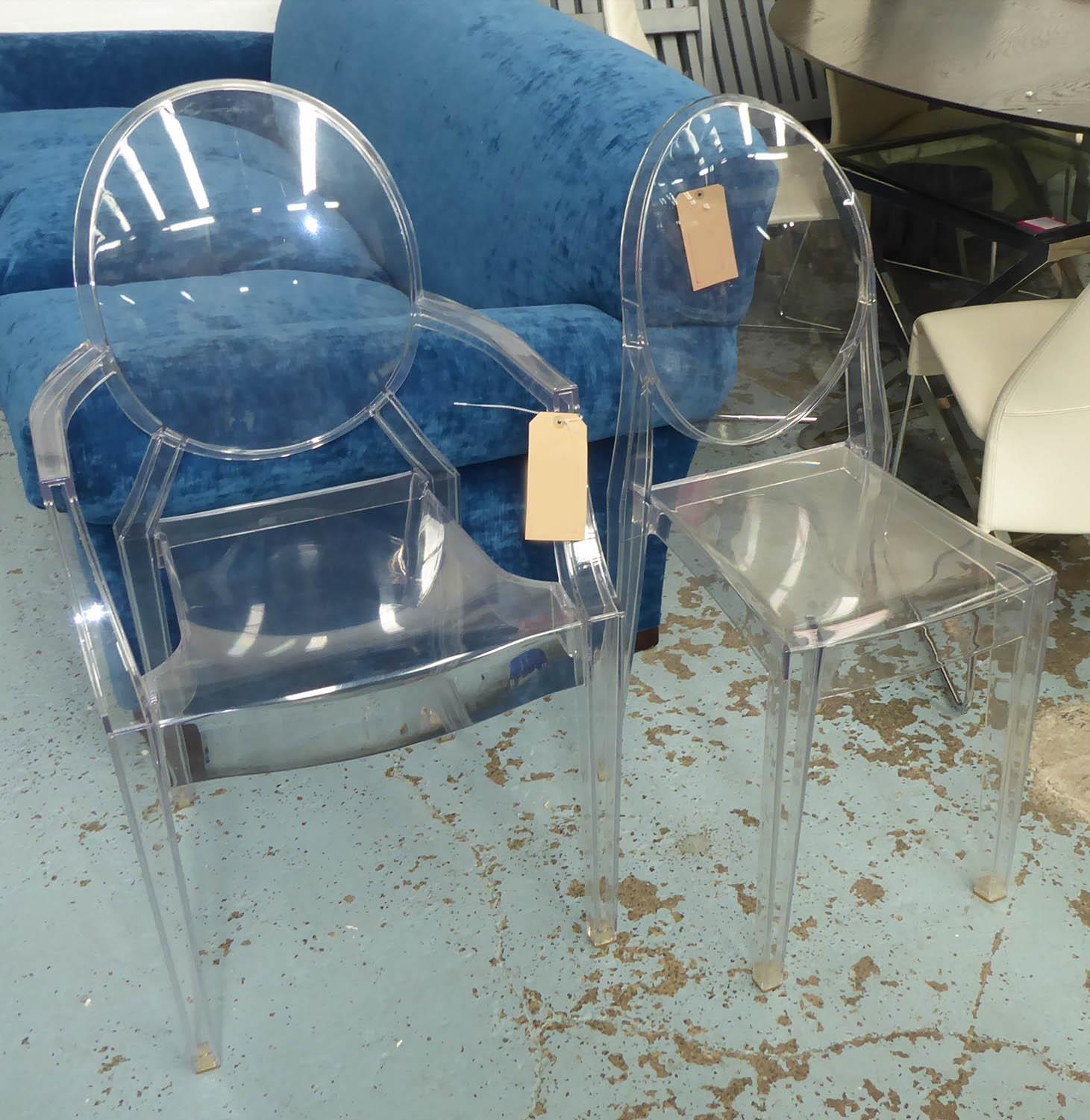 KARTELL GHOST CHAIRS, a set of six, by Philippe Starck, including two Louis and four Victoria - Image 2 of 5