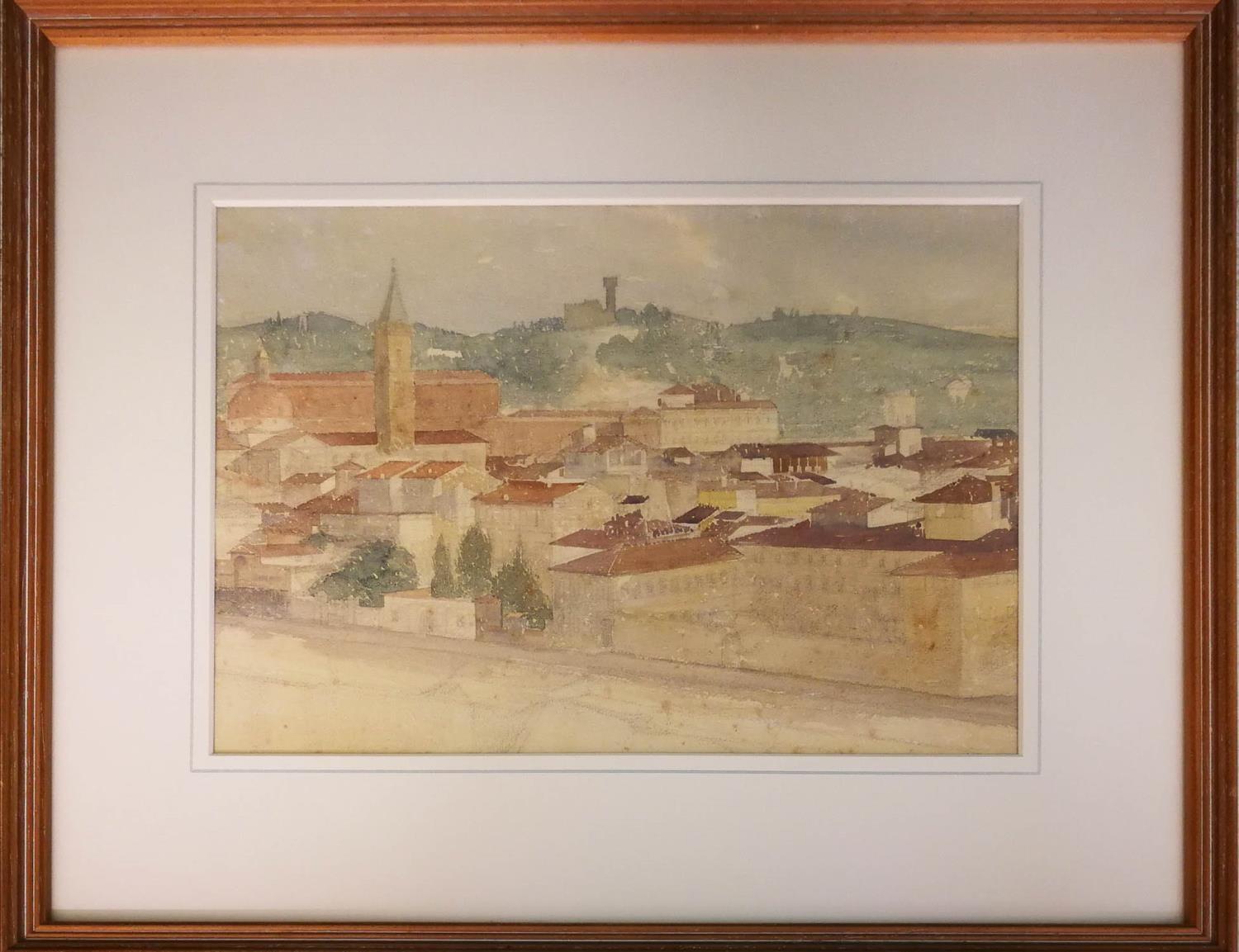 Sir WILLIAM COLDSTREAM CBE (British 1908-1987) 'The Basilica of Santo Spirito in Florence, seen from