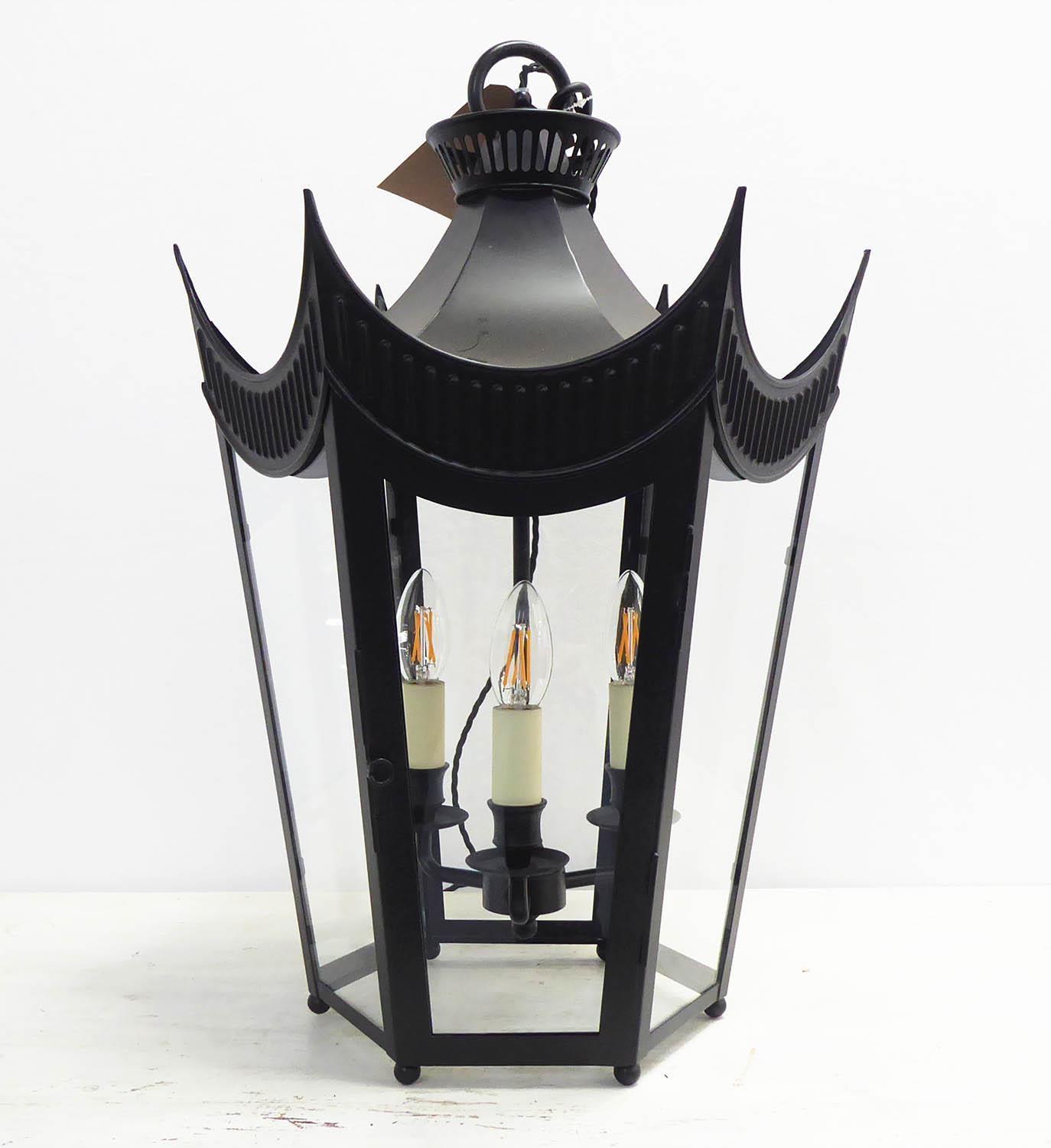 CHARLES EWDARDS LARGE HANGING MONTPELLIER LANTERN, 59cm H.