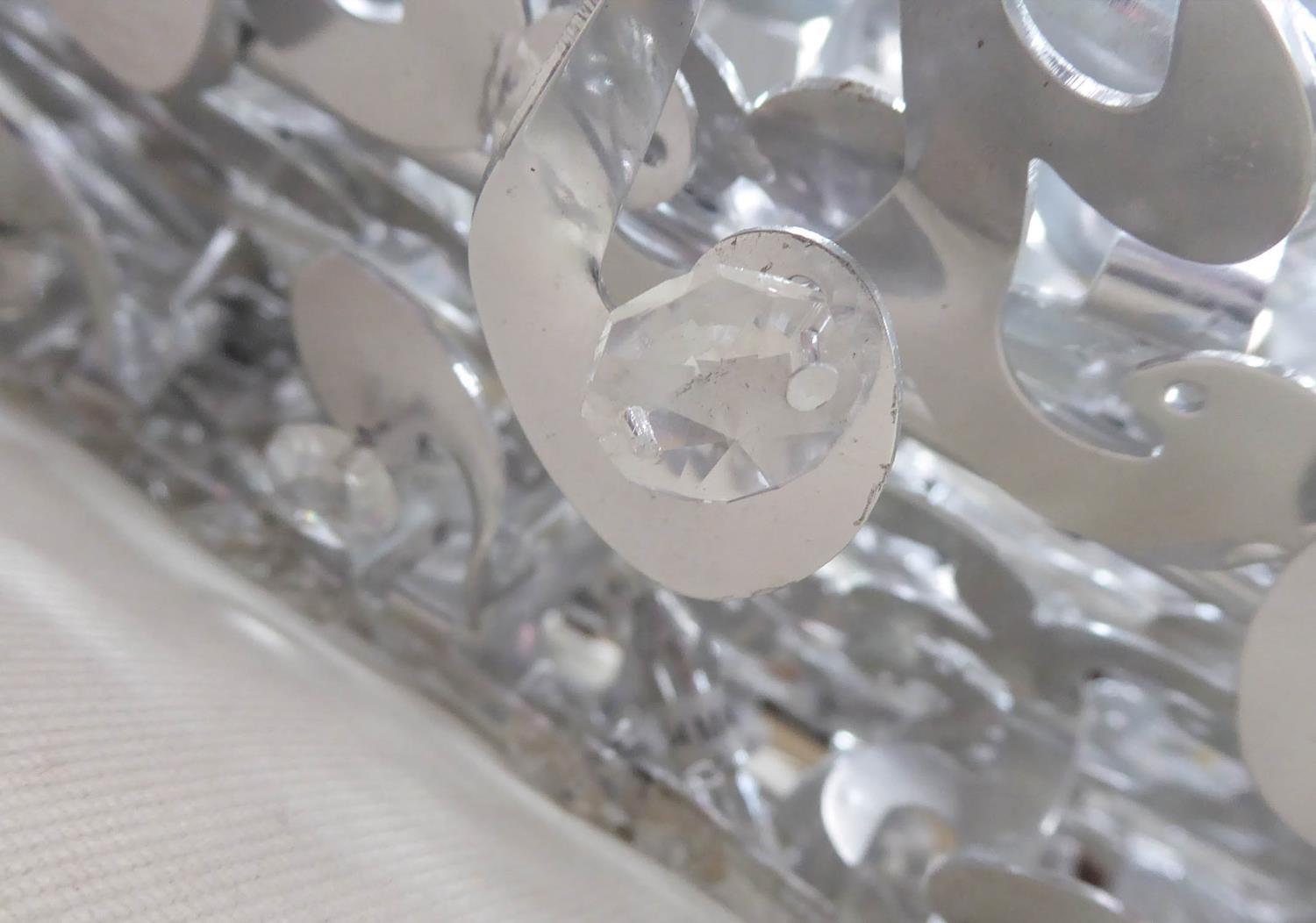 BESPOKE CEILING LIGHT, contemporary design, with crystal detail, 138cm W x 48cm D x 14cm H, 70cm - Image 4 of 4