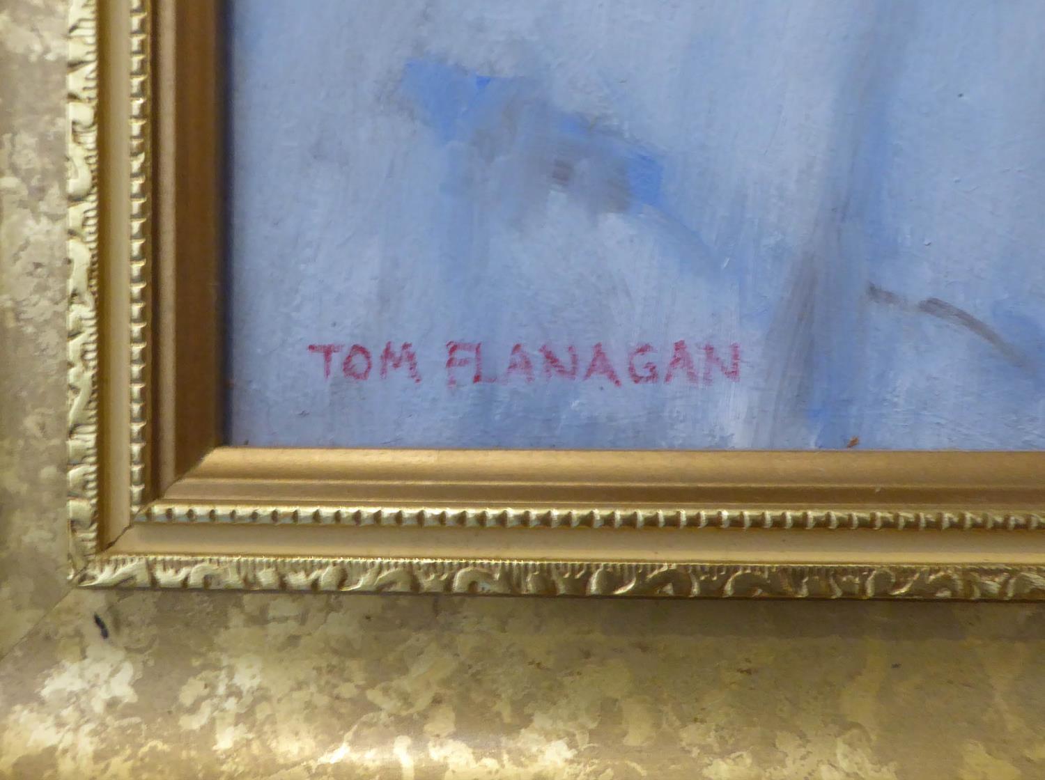 TOM FLANAGAN 'Still life', oil on canvas, signed lower left, 45cm x 60cm, framed. - Image 2 of 2