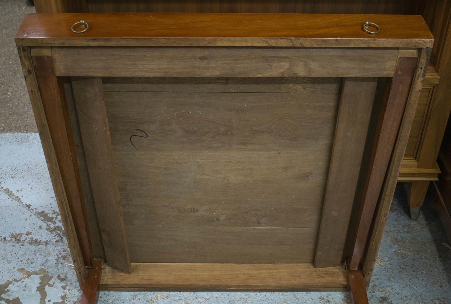 GAMES TABLE CHEST, 19th century French mahogany containing top drawer above eight removable card - Image 4 of 4