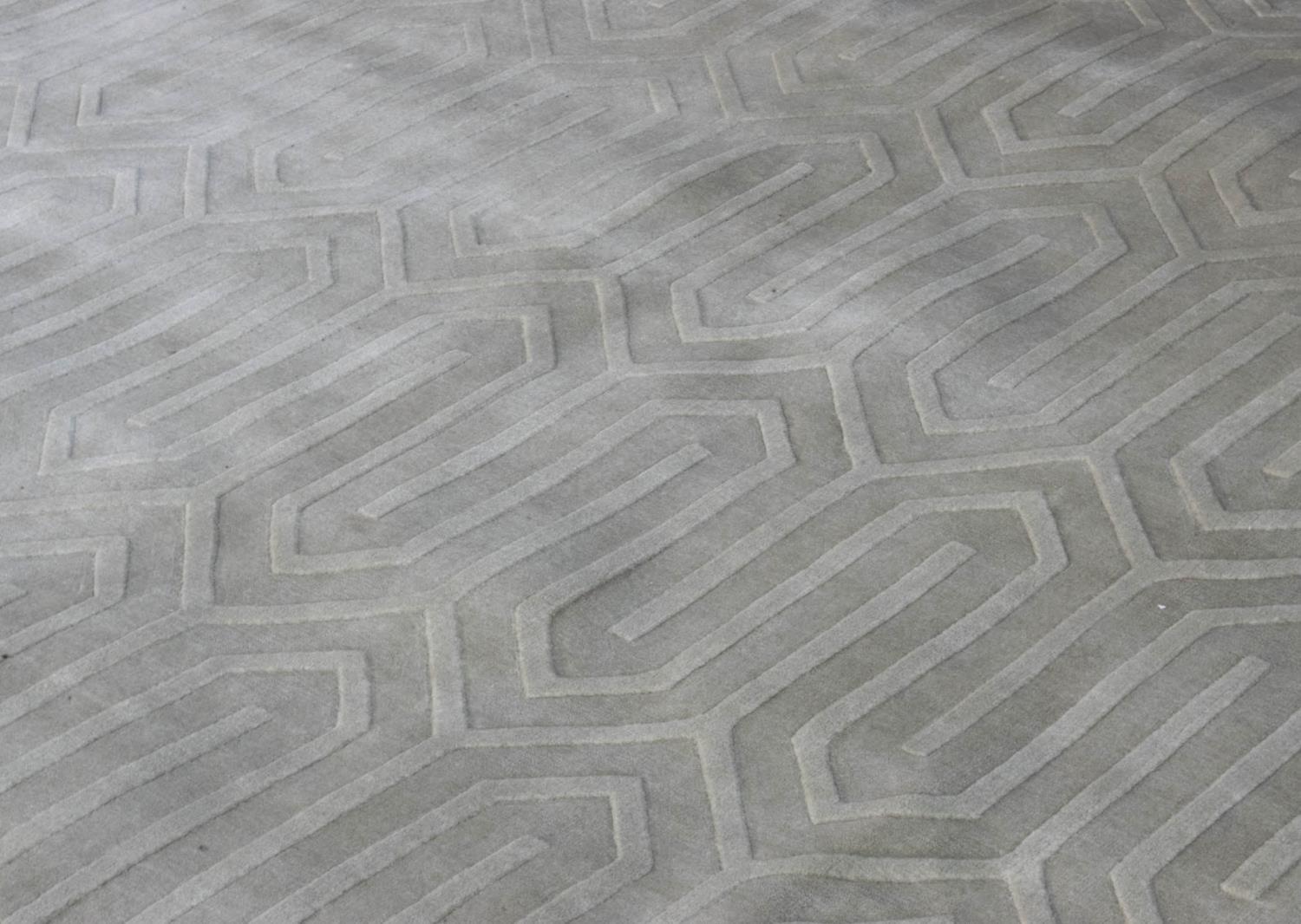 CONTEMPORARY CARPET, 300cm x 200cm, sage art deco design. - Image 3 of 3