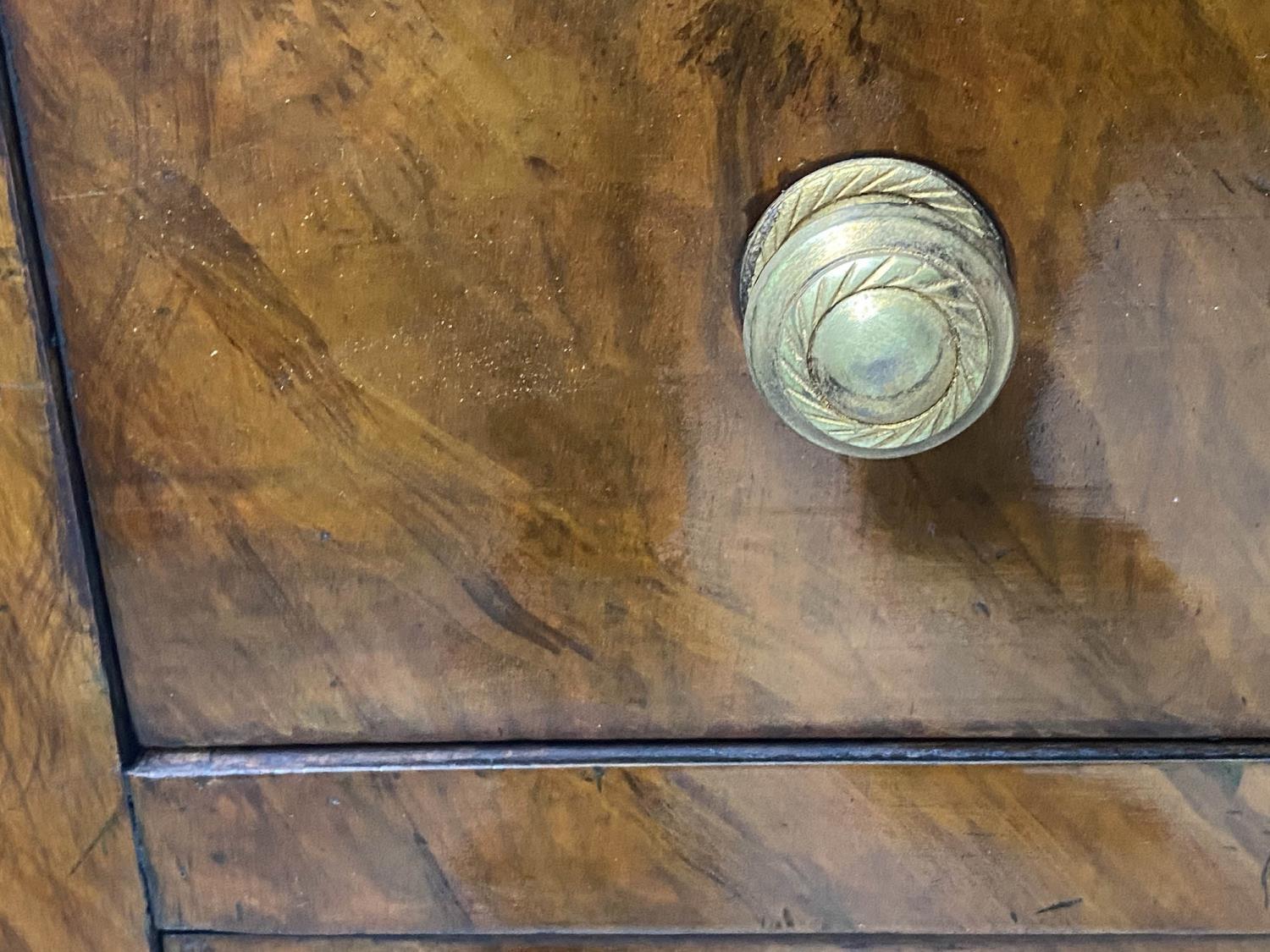 HALL COMMODE, 19th century French Louis Philippe walnut and gilt metal mounted of shallow - Image 4 of 4