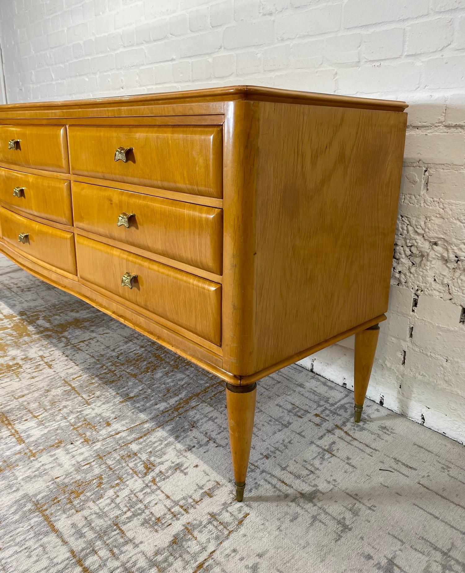 MANNER OF PAOLO BUFFA SIDEBOARD, 1950's Italian, with an arrangement of nine drawers and a leaf - Image 7 of 9