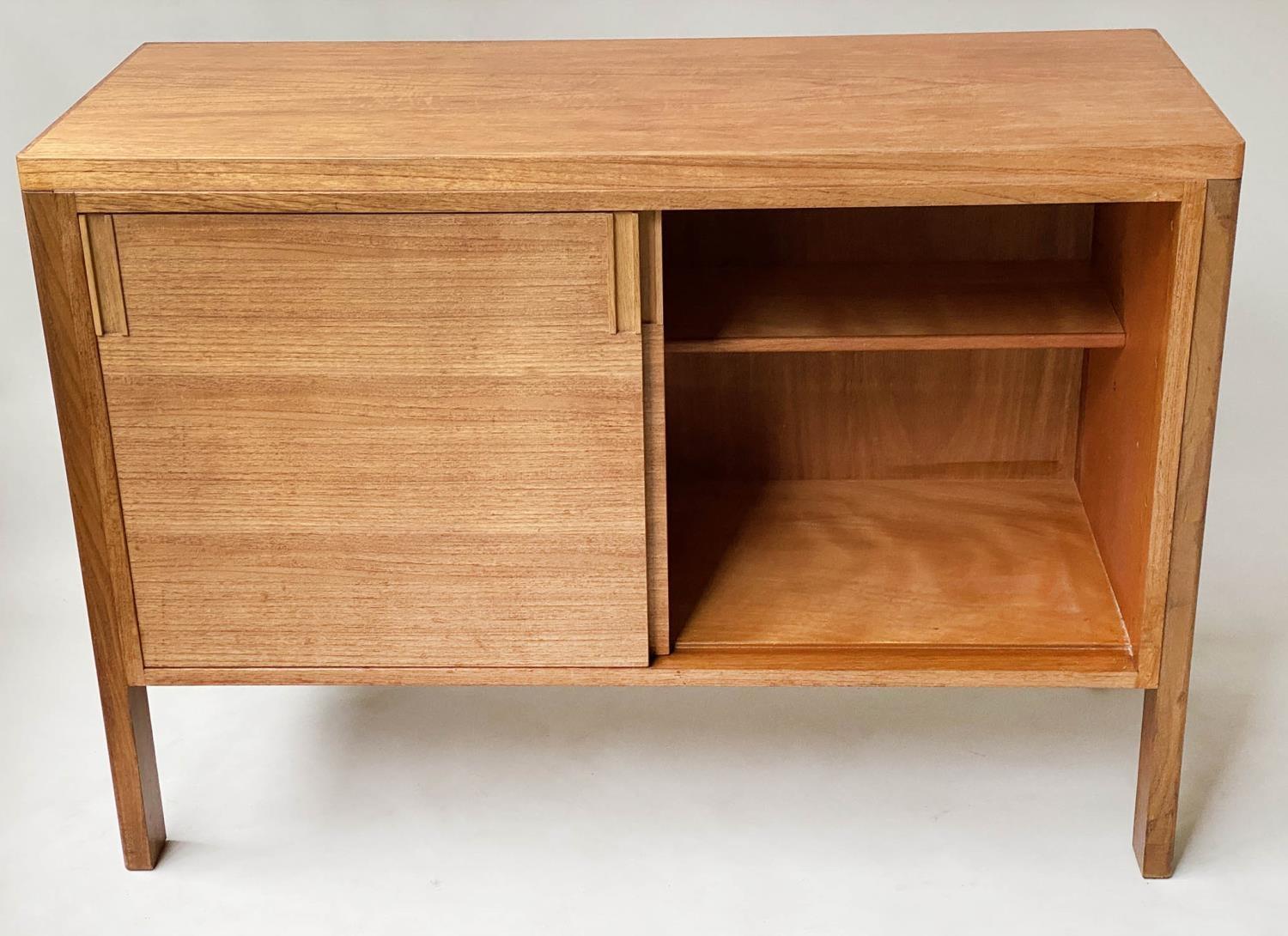 GORDON RUSSELL SIDEBOARD, 1960's walnut with two sliding doors enclosing shelves stamped Gordon - Image 5 of 8