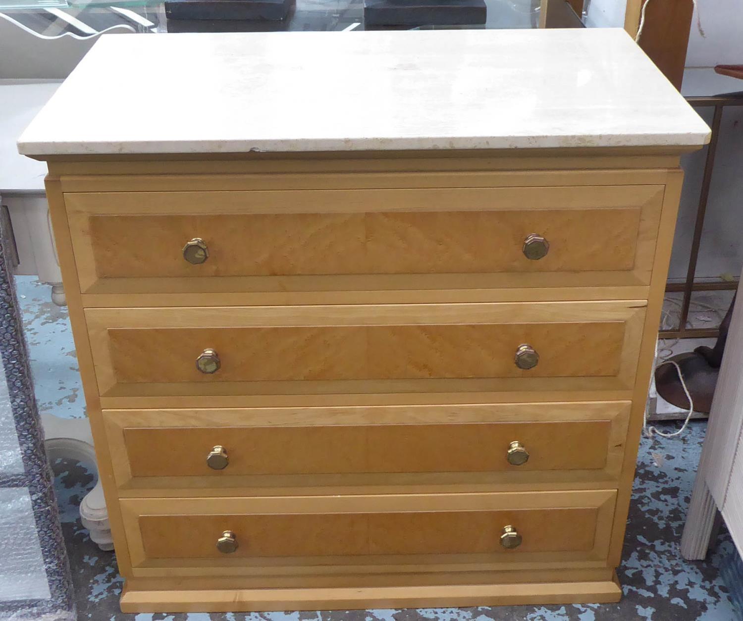 CHEST OF DRAWERS, contemporary, marble top, 88cm x 49cm x 88cm.