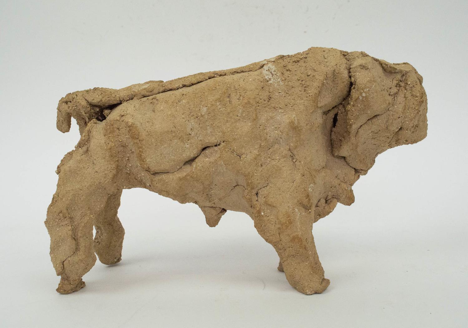 TANYA BRETT (b.1974) BULL, ceramic maquette, 14cm H x 23cm x 8cm. - Image 3 of 4