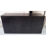 SIDEBOARD, two cupboards, four drawers, 42cm x 150cm x 76cm H.