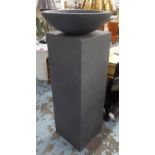 BIRD BATH ON STAND, brutalist inspired design, 139cm H.