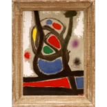 JOAN MIRO 'Abstract', 1967, pochoir, signed in the plate, 29cm x 21cm, framed and glazed. (Subject