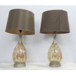 TABLE LAMPS, a pair, Italian style, with shades, 69cm H. (2)