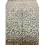 FINE JADE KASHAN CARPET, 415cm x 305cm.