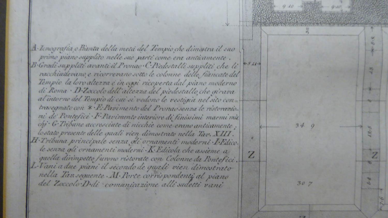 FRANCESCO PIRANESI 'Iconography of the old state of the Pantheon in Rome', original 1790 - Image 3 of 5