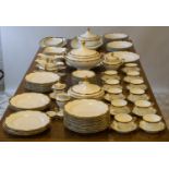 H & C SCHLAGGENWALD DINNER SERVICE, gold rim stylised decorsation including twenty one dinner plats,