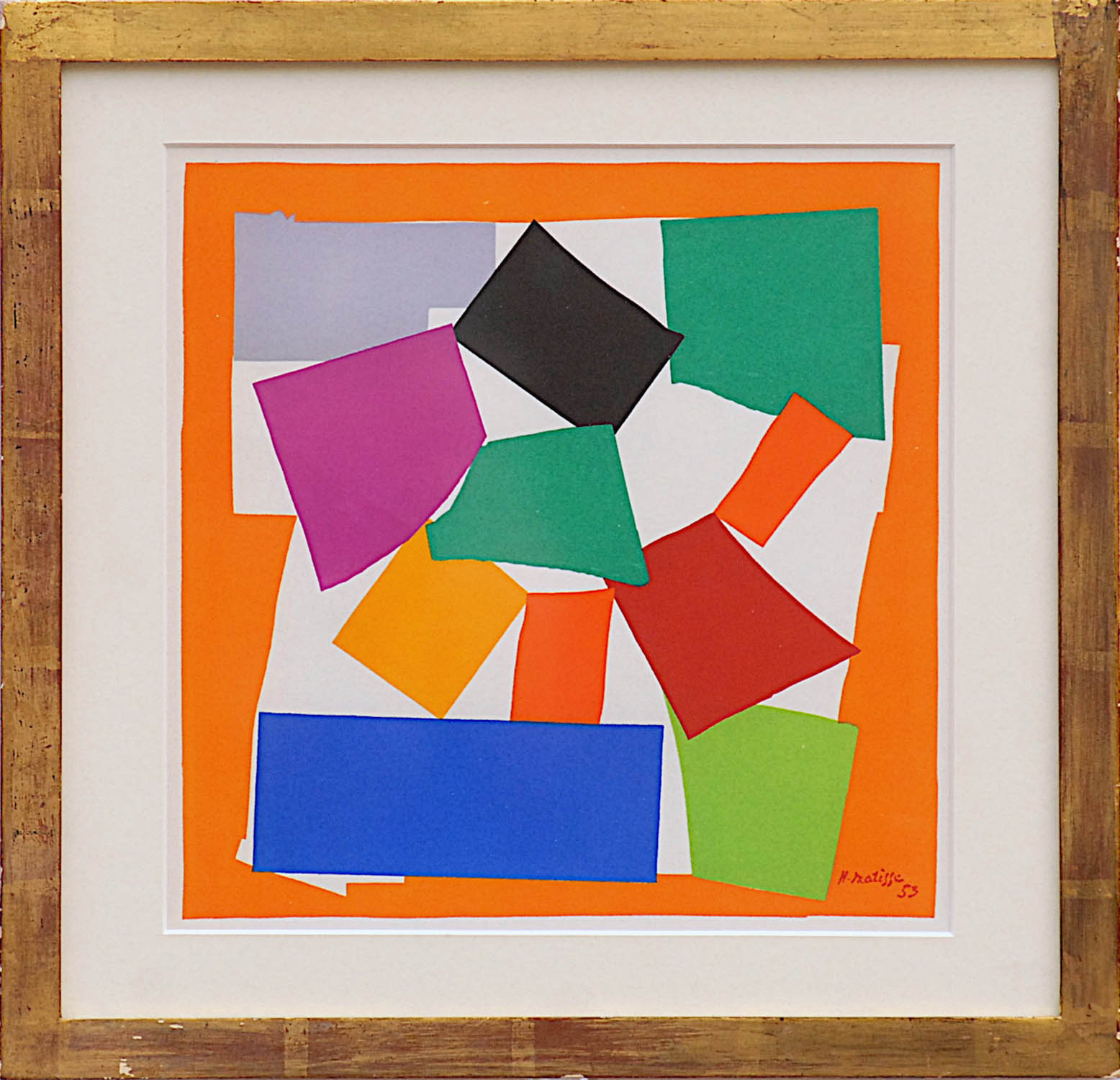 HENRI MATISSE 'L'Escargot', 1954 edition, original lithograph after Matisse's cut outs, printed by