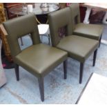 DINING CHAIRS, six, contemporary design, 51cm x 88cm H. (6)