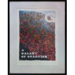 'WOOP STUDIOS' London 'A Galaxy of Starfish', limited edition silkscreen print, 2/100, 67cm x