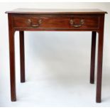WRITING TABLE, George III mahogany with full width frieze drawer, 77cm W x 50cm D x 75cm H.