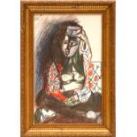 PABLO PICASSO 'Femme Red', lithograph, dated in plate, suite: Californie, 38cm x 24cm, framed and