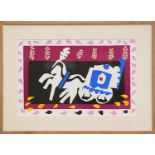 HENRI MATISSE 'L'Enterrement de Pierrot', 2004, lithograph after cut outs, Jazz suite - Mourlot,