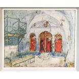 MARC CHAGALL 'Palestine -1931, Interior of Synagogue in Safed', lithograph, published Stedelijk -