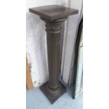 PEDESTAL, bronzed resin of classical column form, 29cm x 29cm x 106cm H. (with faults)