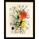 JOAN MIRO 'Abstract', lithograph, printed by Maeght, 1960, 38cm x 28cm, framed and glazed.