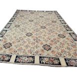 FINE ENGLISH NEEDLEPOINT CARPET, 406cm x 295cm.