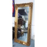 WALL MIRROR, Continental style, gilt framed, 195cm x 85cm.