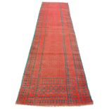 CONTEMPORARY PERSIAN TRIBAL FLATWEAVE RUNNER, 330cm x 90cm. (reversible)