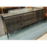 SIDEBOARD, contemporary design, lacquered finish, 217cm x 43cm x 84cm. (slight faults)