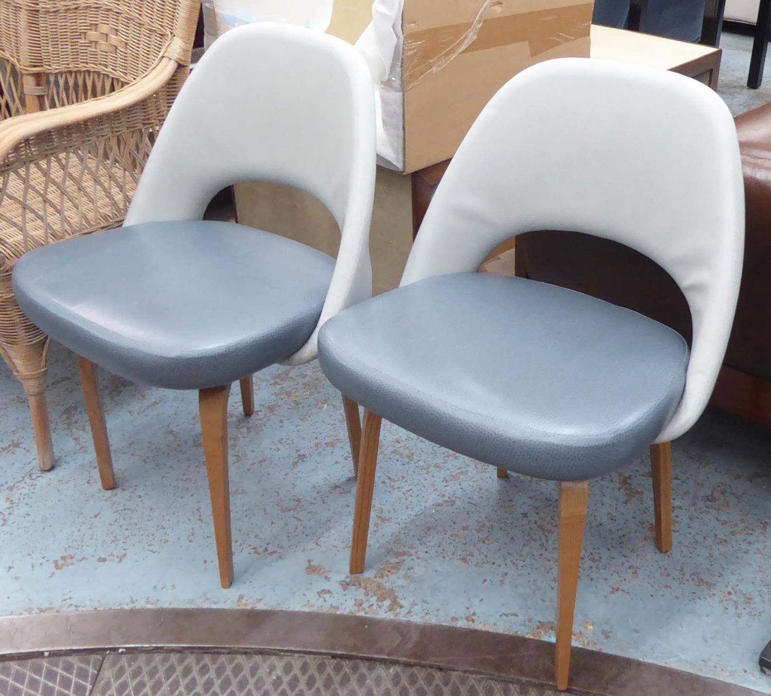 AFTER EERO SAARINEN EXECUTIVE STYLE CHAIRS, a set of six, each 57cm x 82cm H. (6)