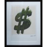 ANDY WARHOL 'Dollar Sign, Green', 1982, lithograph, 96/100, Leo Castelli Gallery, edited by