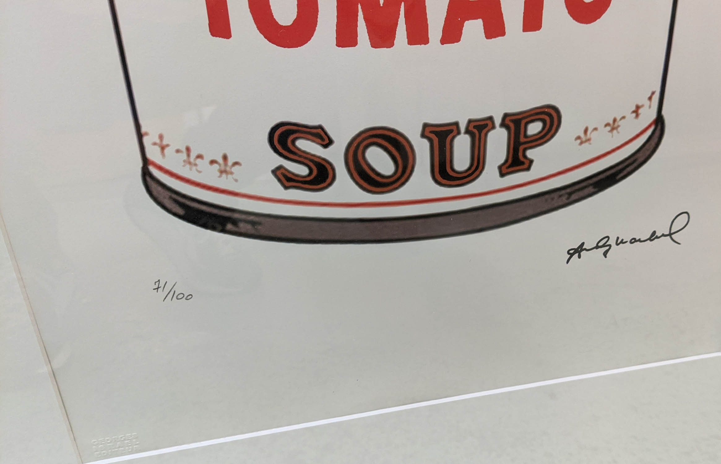 ANDY WARHOL 'Campbell's Soup I: Tomato', 1968, lithograph, 71/100, Leo Castelli Gallery, edited by - Image 2 of 2