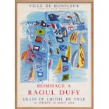 RAOUL DUFY 'Ville de Honfleur', poster, 70cm x 50cm.