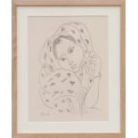 HENRI MATISSE 'Portrait of a Woman L9', rare collotype edition 30, 1943, printed by Martin