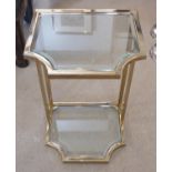 MARTINI TABLE, gilt metal and glass, 40cm x 35cm x 61cm.