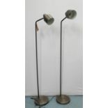 FLOOR LAMPS, a pair, 1970's Italian style, 159cm H at tallest. (2)