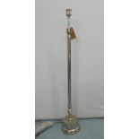 FLOOR LAMPS, a pair, contemporary nickel plated finish, 131cm H. (2)