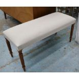 WINDOW SEAT, neutral upholstered, 98cm W.