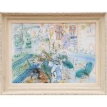 RAOUL DUFY 'Le Jardin', quadrichrome, signed in the plate, 40cm x 58cm, framed and glazed.