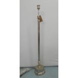 FLOOR LAMPS, a pair, contemporary nickel plated finish, 131cm H. (2)