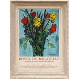 KISCHKA 'Roses de Bagatelle', 1967, original French flower show poster for Flower Blooming Season in