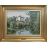 DIANA BOWEN 'Chateau at Chabenet', oil on canvas, signed, 35cm x 45cm, framed.