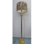 FLOOR LAMP, contemporary gilt metal, with cream Cornwall shade, 165cm H.