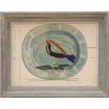 PABLO PICASSO 'Bird - Oiseau', quadrichrome study for ceramic plate, 1948 suite: ceramiques,