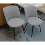 WEST ELM LILA CHAIRS, a set of eight, 47cm W. (8)
