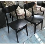 WEST ELM CLASSIC CAFE CHAIRS, a set of eight, each 44cm W. (8)