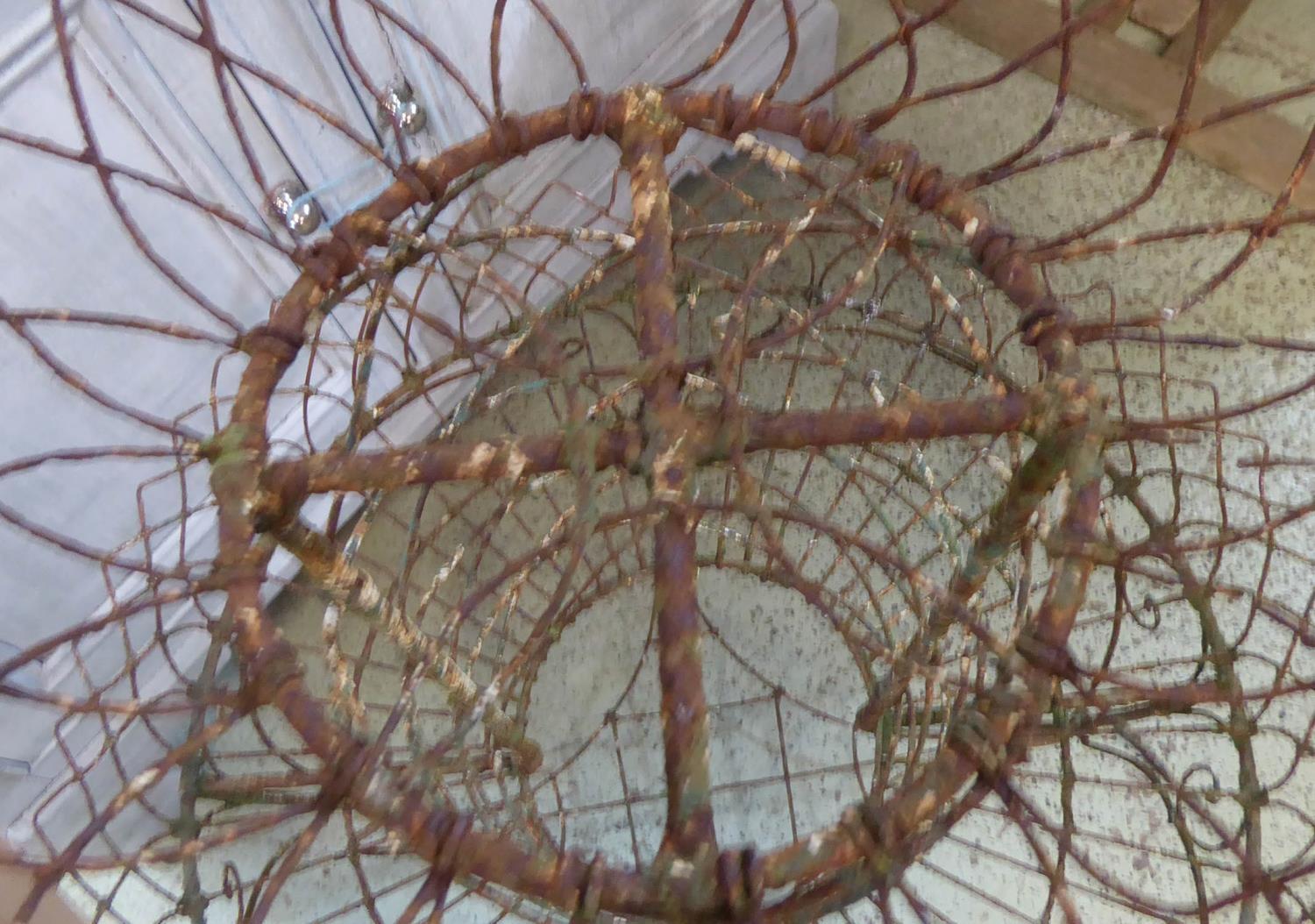 GARDEN STAND, Victorian wirework, 62cm x 109cm H. - Image 4 of 4